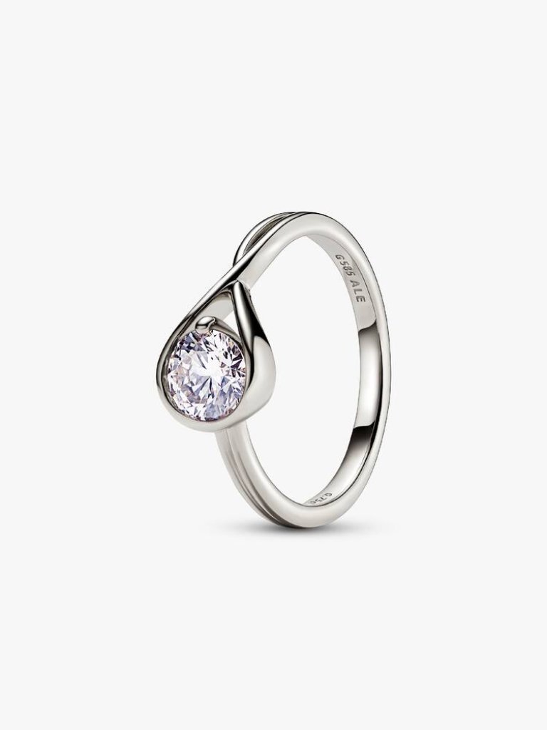 Pandora Final Sale - Infinite 14k White Gold Lab-Grown Diamond Ring 39$